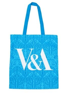 V&A (Victoria and Albert Museum) Book Tote Bag NWOT Blue Cotton 🐦 Print UK